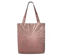 OKFSTY Rose Gold Marble Canvas Tote Bag, Pockets, Durable, Lightweight, Polyester Shopping Cloth Bag, Gifts