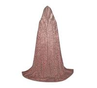 OKFSTY Rose Gold Pink Printing Hooded Cape For Teenagers,Halloween Hooded Cape For Teenagers, Suitable For Themed Parties,Comic Con