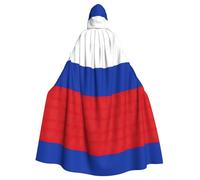 OKFSTY Russian Flag Printing Adult Halloween Large Hooded Cloak 57.8 Inches Length, Suitable For Masquerade Costumes, Comic Con