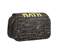 OKFSTY School Math Printing Double Layer Pen Pencil Case,Large Capacity Storage Pen Pouch for School Supplies for Kids