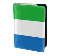 OKFSTY Sierra Leone Flag Printing Fashion Passport Holder Personalized Printed Cowhide Id Holder Travel Passport Cover 5.5 in
