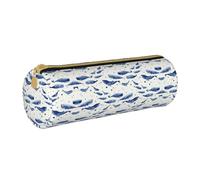 OKFSTY Small Blue Whale Swimming Pencil Case Holder,School Stationery Supplies Pen Organiser Cute Pencils Bag for Students