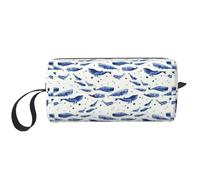 OKFSTY Small blue whale swimming Print Minimalist Carry Bag, Large Capacity Tote. Compact Storage Pouch for Gym, Work, and Weekend Trips