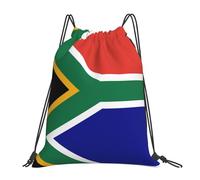 OKFSTY South African Flag Drawstring Backpack Sports Gym Bag String Cinch Pouch For Daily Use
