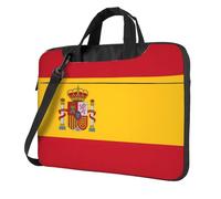 OKFSTY Spanish Flag Print Soft Fabric Laptop Bag Oxford Cloth Shoulder Tote Comfortable Padded Case For Everyday Use