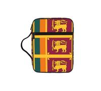 OKFSTY Sri Lanka Flag Stylish Printed Bible Bag with Smooth Zippers & Multi-Pockets Compact Organizer for Religious Study