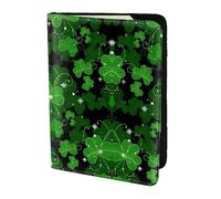 OKFSTY St Patricks Day Leaves Printing Fashion Passport Holder Personalized Printed Cowhide Id Holder Travel Passport Cover 5.5 in