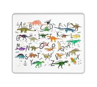 OKFSTY Stylish Learning Alphabets With Dinosaurs Thick Comfort Mouse Pad With Lock Edge Design, Large Non-Slip Rubber Base Desk Mat For Office