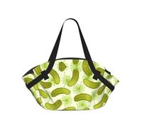 OKFSTY Sushi Dill Pickles 2-in-1 Foldable Camping Tote Bag, 37'' Stylish Printed Beach Blanket for Outdoor Picnic Travel