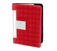 OKFSTY Swiss Flag Printing Fashion Passport Holder Personalized Printed Cowhide Id Holder Travel Passport Cover 5.5 in