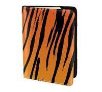 OKFSTY Tiger Stripe Printing Fashion Passport Holder Personalized Printed Cowhide Id Holder Travel Passport Cover 5.5 in