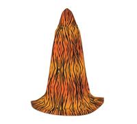 OKFSTY Tiger Stripe Printing Hooded Cape For Teenagers,Halloween Hooded Cape For Teenagers, Suitable For Themed Parties,Comic Con