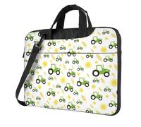OKFSTY Tractor Farming Print Soft Fabric Laptop Bag Oxford Cloth Shoulder Tote Comfortable Padded Case For Everyday Use