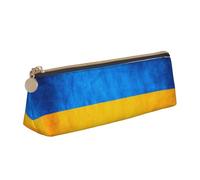 OKFSTY Ukrainian Flag School Pencil Case,Aesthetic with Triangular Design Pen Pouch for Kids for Brushes,Pencils