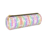 OKFSTY Unicorns On Colorful Stripes Pencil Case Holder,School Stationery Supplies Pen Organiser Cute Pencils Bag for Students
