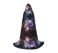 OKFSTY Universe Galaxy Space Printing Hooded Cape For Teenagers,Halloween Hooded Cape For Teenagers, Suitable For Themed Parties,Comic Con