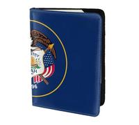 OKFSTY Utah Flag Printing Fashion Passport Holder Personalized Printed Cowhide Id Holder Travel Passport Cover 5.5 in