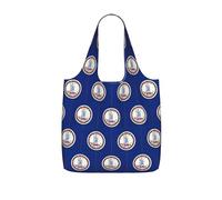 OKFSTY Virginia State Flag Print Printed Reusable Tote 25l Polyester Grocery Shopper Packable Washable Modern Carryall