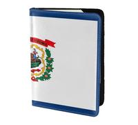 OKFSTY West Virginia State Flag Printing Fashion Passport Holder Personalized Printed Cowhide Id Holder Travel Passport Cover 5.5 in