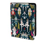 OKFSTY Women_S Nutcracker Ballet Xmas Dance Printing Fashion Passport Holder Personalized Printed Cowhide Id Holder Travel Passport Cover 5.5 in