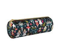 OKFSTY Women's Nutcracker Ballet Xmas Dance Pencil Case Holder,School Stationery Supplies Pen Organiser Cute Pencils Bag for Students