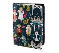 OKFSTY Women's Nutcracker Ballet Xmas Dance Printing Fashion Passport Holder Personalized Printed Cowhide Id Holder Travel Passport Cover 5.5 in