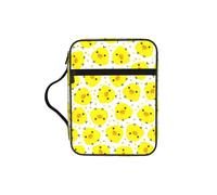 OKFSTY Yellow Chicken Stylish Printed Bible Bag with Smooth Zippers & Multi-Pockets Compact Organizer for Religious Study