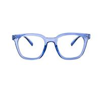 OKH Blue Light Blocking Glasses for Women Men Oversized Square Frame Computer Glasses, Anti-Glare Clear Lens, UV400 Protection, Durable Full-Frame Eyewear (Transparent Blue)