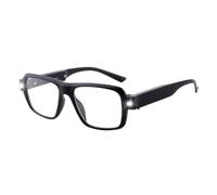OKH Blue Light Blocking Reading Glasses With Lights and Magnifier in The Frame Bright LED Rechargeable Readers for Men and Women Black 3.5