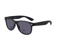 OKH Classic Retro Frame Unisex Bifocal Reading Sunglasses Sun Reader Glasses for Men Women UV400 Outdoor Reading in the Sun (Black +2.0)