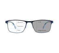 OKH Varifocal Progressive Photochromic Multifocal Reading Glasses Transition Anti Blue Light UV Protection With Spring Hinge (Blue +2.5)