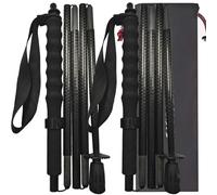 OKHEALING 5-Section Folding Trekking Poles, Lightweight and Durable 1 Pair, High-Strength T800 Carbon Fibre, Straight Grip, Suitable for Hiking, Trekking and Mountaineering (130cm)