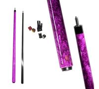 OKHEALING Billiard Cue Carbon T700 Carbon Fiber 56 Inch XTC 12mm Tip Billiard Accessories 1/2 Joint Handmade Straight for 8-Ball/9-Ball 18-20 Ounces (PURPLE)