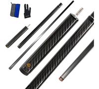 OKHEALING Carbon Fibre Billiard Cue - 13.8mm Head, 1/3 Long Jump Pool Cue Joint, 49'', Handmade for Precision, Straight Shots, Ideal for Professional Grade Billiards Equipment | Durable, Lightweight