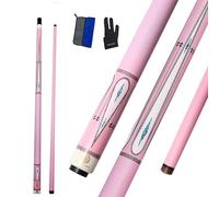 OKHEALING T700 Women's Pink Carbon Fiber Pool Cue - 12.9mm Head, 1/2 Joint, Professional Billiard & Snooker Cue for Beginners, Advanced Players, 2-Piece Break Cue for Home Entertainment, Pool Rooms