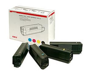 Oki 42203006 Original Oki Rainbow Pack Black, Cyan, Magenta, Yellow Toner Cartridges