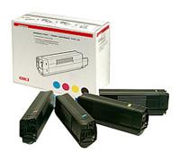 Oki 42203006 Original Oki Rainbow Pack Black, Cyan, Magenta, Yellow Toner Cartridges
