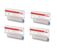 Oki Original 45862840, 45862839, 45862838, 45862837 Toner Set Kit (Black, Cyan, Yellow, Magenta), Compatible MC853/MC873/MC883
