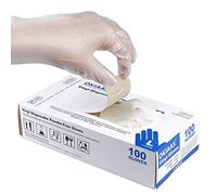 OKIAAS Vinyl Disposable Gloves, Non Latex, Food Grade,Touch Screen | Large 100PCS, Food-Grade PVC Powder-Free, 3Mil Sturdy, Ambidextrous Touchscreen, Kitchen/Salon/Lab/Home Use, 60-Day Refund
