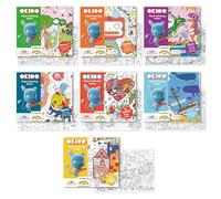 OKIDO Messy goes to All 7 Posters - Colouring Sheets for Kids -100 x 70cm Colouring Poster - for 3-7 Year Olds