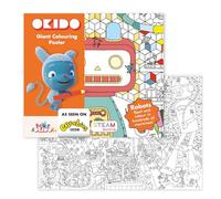 OKIDO Messy goes to Robot Colouring Sheets for Kids -100 x 70cm Colouring Poster - for 3-7 Year Olds
