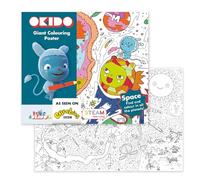 OKIDO Messy goes to Space Colouring Sheets for Kids -100 x 70cm Colouring Poster - for 3-7 7ear Olds