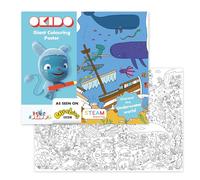 OKIDO Messy goes to Underwater Colouring Sheets for Kids -100 x 70cm Colouring Poster - for 3-7 Year Olds
