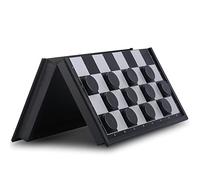 OkidSTEM Draughts Board Game, Magnetic Travel Checkers Board Game Set with Folding Draughts Board | Traditional Games Drafts Board Game for Kids and Adults