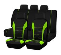 OKIIO Car Seat Cushion Covers Full Set Front Rear for Nissan Juke F15 2010-2017,Fit Elasticated Hems Side Airbag Compatible Machine Washable Interior Decoration Accessories,E/Green