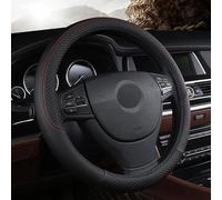 OKIIO Tailored Car Steering Wheel Cover for Kia Venga 2009-2019,Leather Breathable Anti-slip Protector,Car Steering Wheel Protector Cover Accessories, A-Black