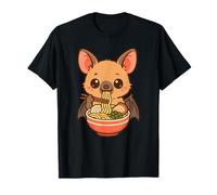 Okinawa Fox Eating Ramen Noodles Kawaii Cute Funny T-Shirt