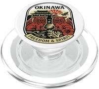 Okinawa Freedom & Spirit Retro Japan Heritage Design PopSockets PopGrip for MagSafe