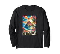 Okinawa Island Castle Japan Kanji Anime Otaku Souvenir Long Sleeve T-Shirt