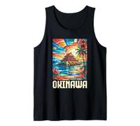 Okinawa Island Castle Japan Kanji Anime Otaku Souvenir Tank Top